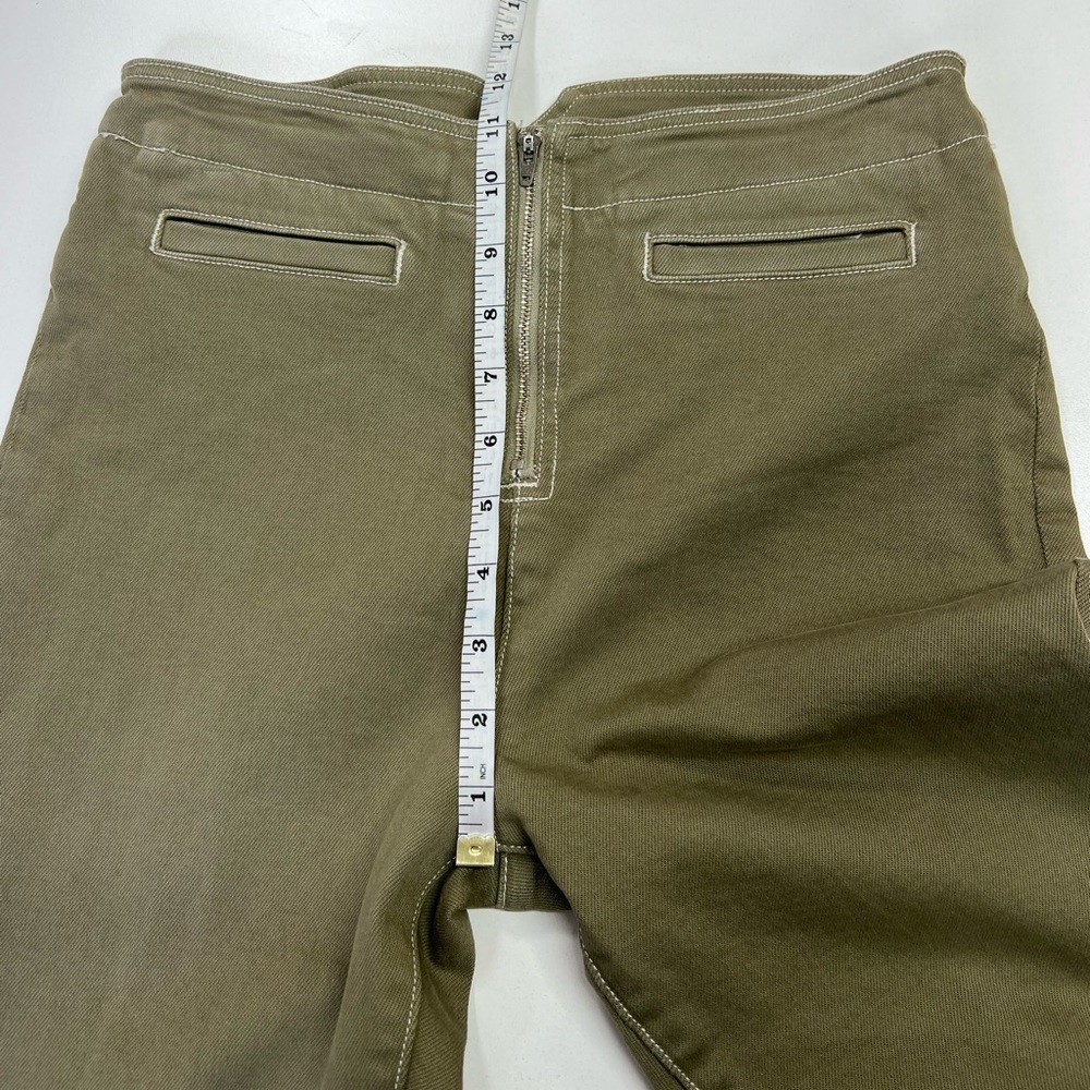 Current/Elliot Y2K Army Flare Pants Size 4 US 27” Waist Green Cargo Style New - Picture 5 of 11